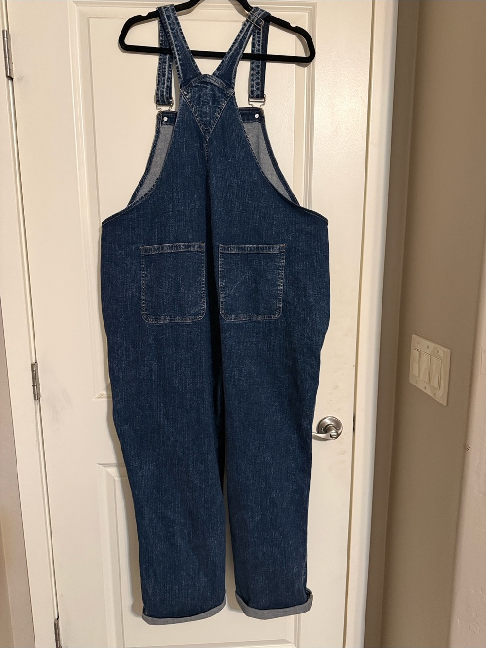Torrid Real McCoy Vintage Stretch High Rise Classic Dark Blue Denim Overalls - Picture 3 of 8
